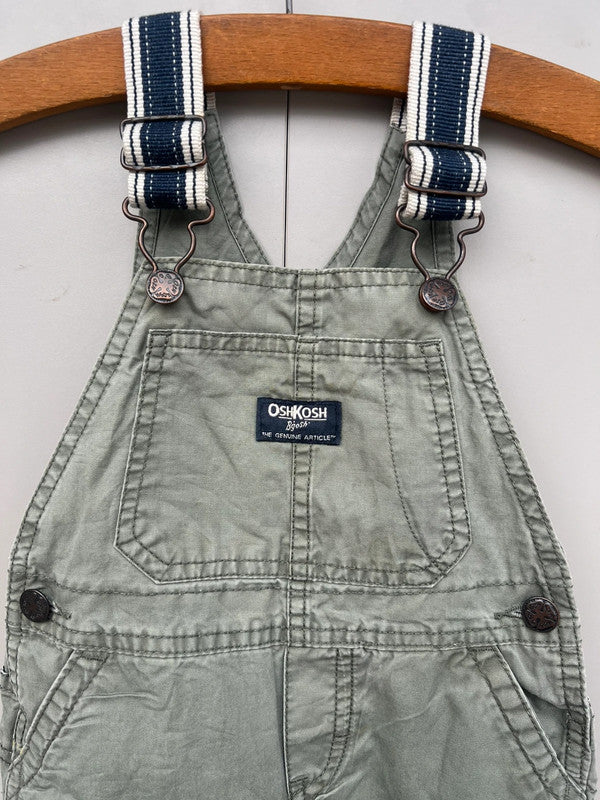 Oshkosh Sage Green Cargo Dungarees 18M