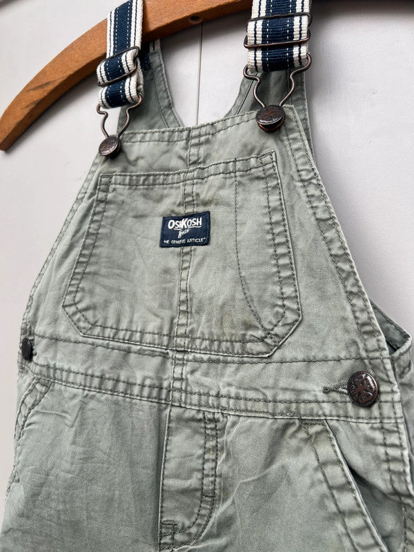 Oshkosh Sage Green Cargo Dungarees 18M