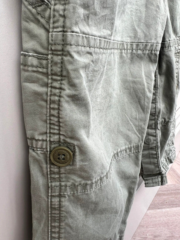 Oshkosh Sage Green Cargo Dungarees 18M