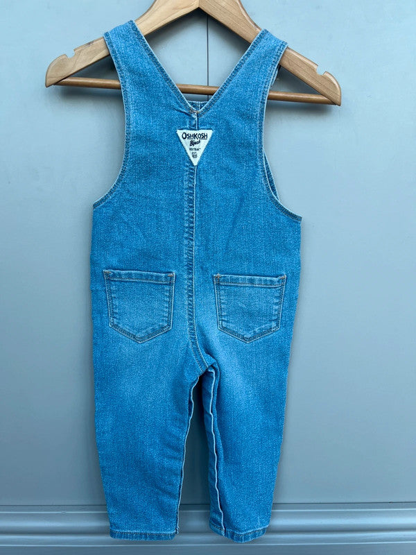 Oshkosh Floral Denim Dungarees 12M