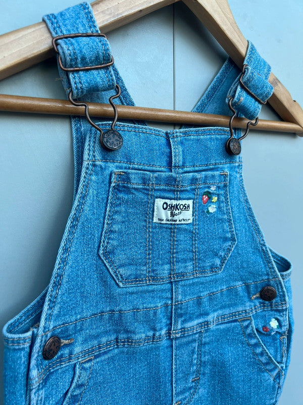 Oshkosh Floral Denim Dungarees 12M