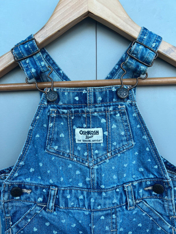 Oshkosh Heart Denim Dungarees 9M