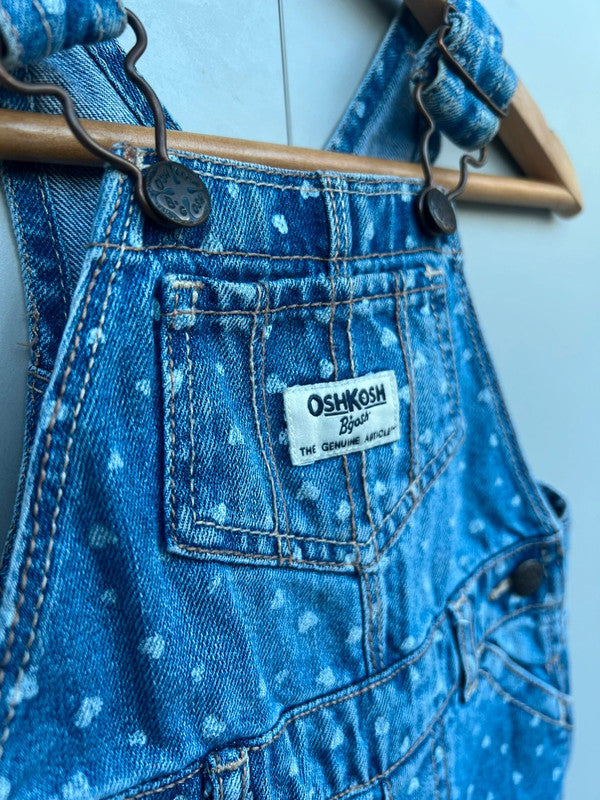 Oshkosh Heart Denim Dungarees 9M