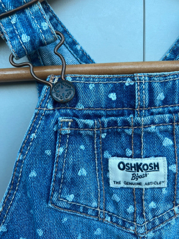 Oshkosh Heart Denim Dungarees 9M