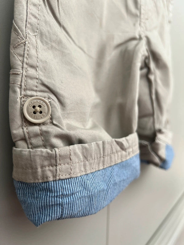 Oshkosh Cargo Beige Dungarees 6M