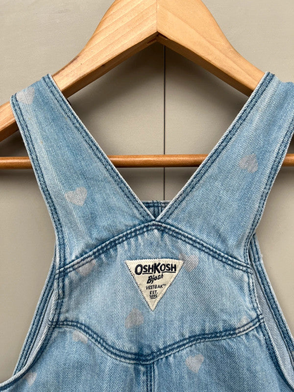 Oshkosh Heart Denim Dungarees 4T