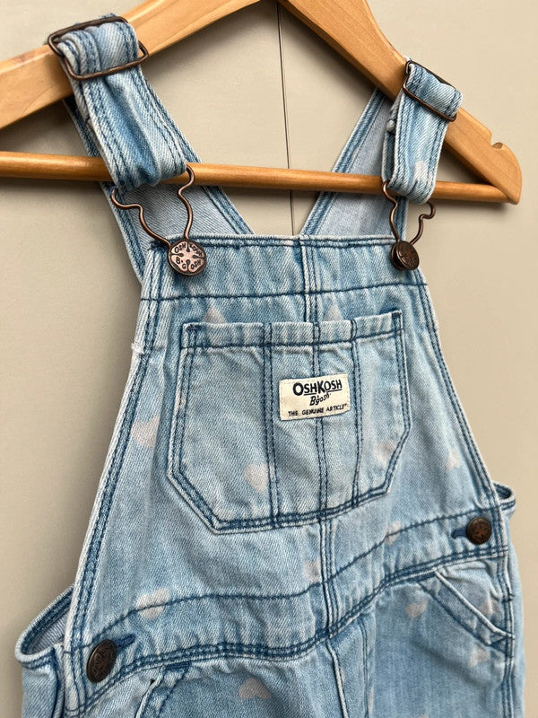 Oshkosh Heart Denim Dungarees 4T