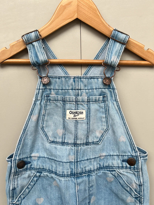 Oshkosh Heart Denim Dungarees 4T