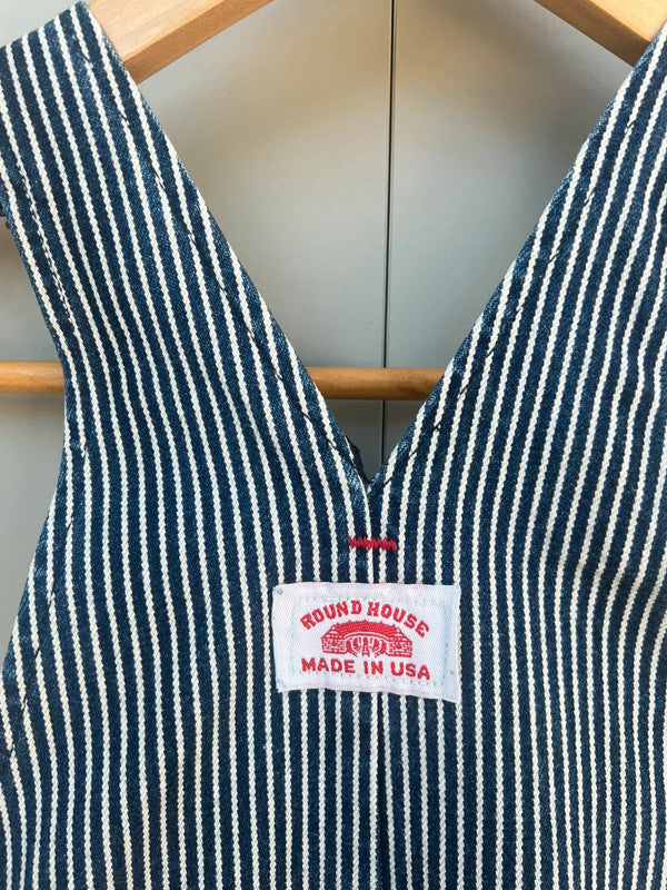 Round House Navy Striped Dungarees 5 Years