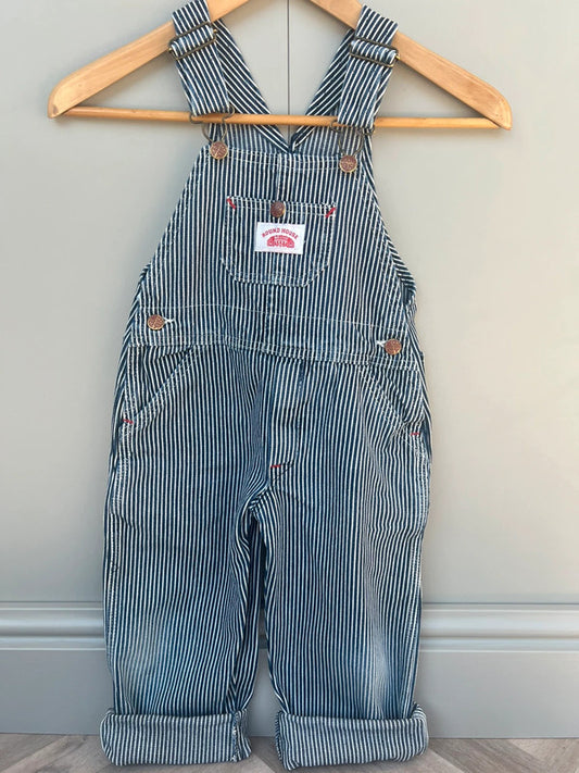 Round House Navy Striped Dungarees 5 Years