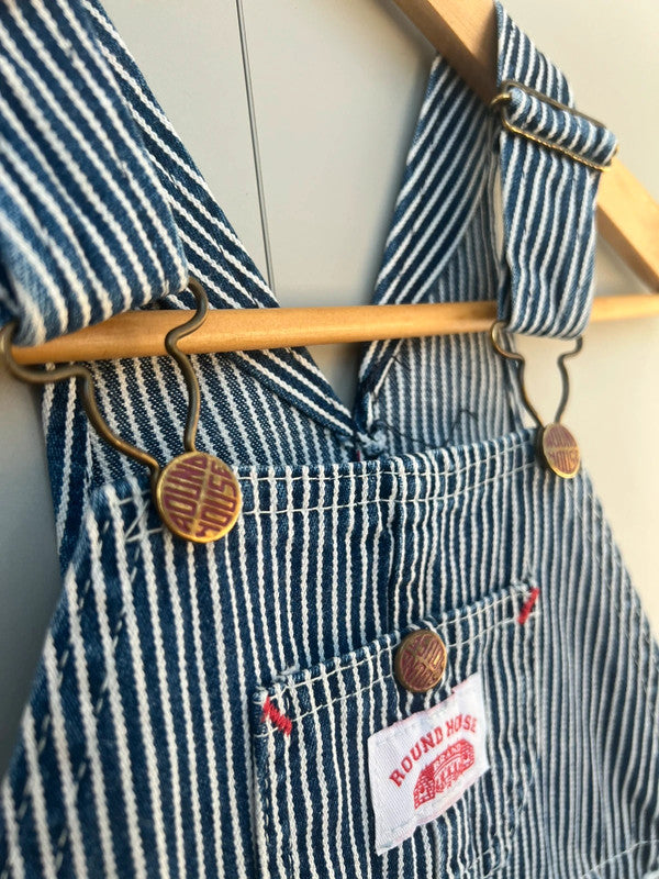 Round House Navy Striped Dungarees 5 Years
