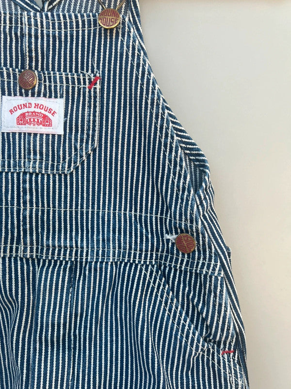 Round House Navy Striped Dungarees 5 Years