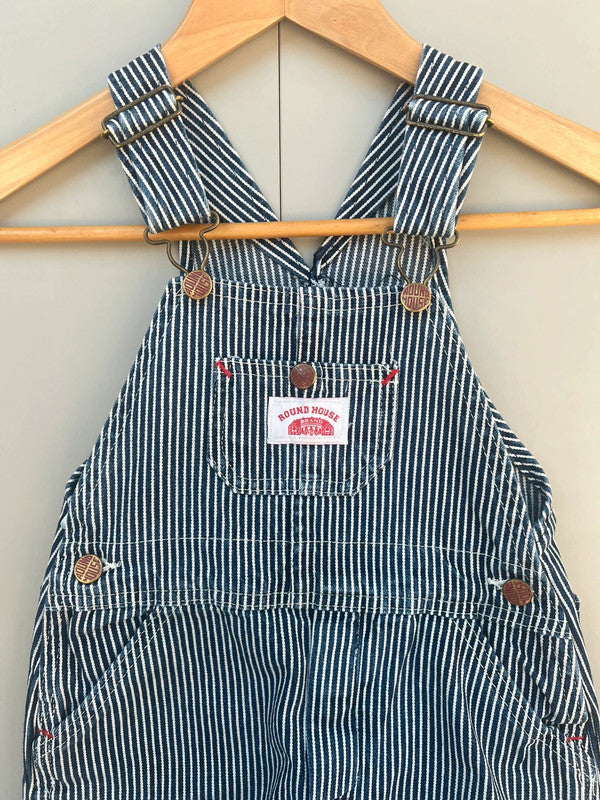 Round House Navy Striped Dungarees 5 Years