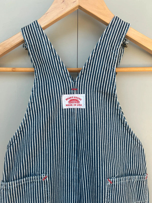 Round House Navy Striped Dungarees 5 Years