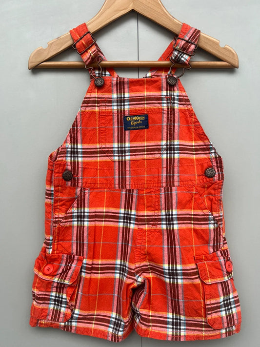 Oshkosh Check Shortall Dungarees 12M