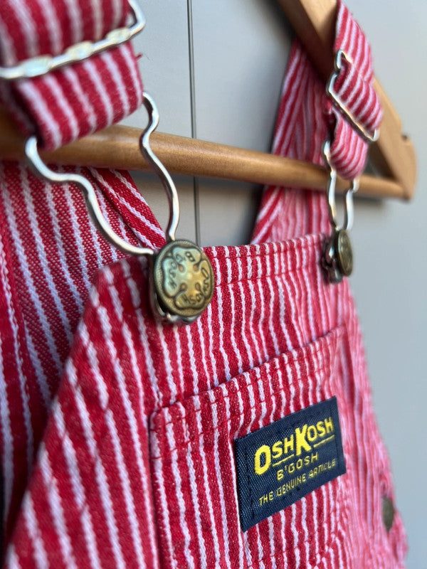 Oshkosh Vintage Hickory Shortall Dungarees 12M
