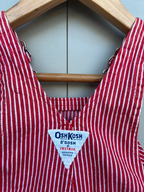 Oshkosh Vintage Hickory Shortall Dungarees 12M