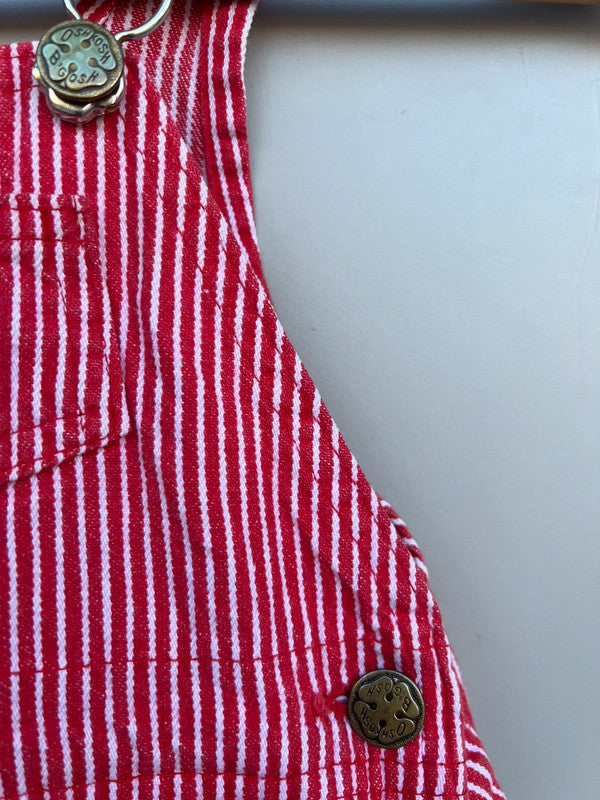 Oshkosh Vintage Hickory Shortall Dungarees 12M
