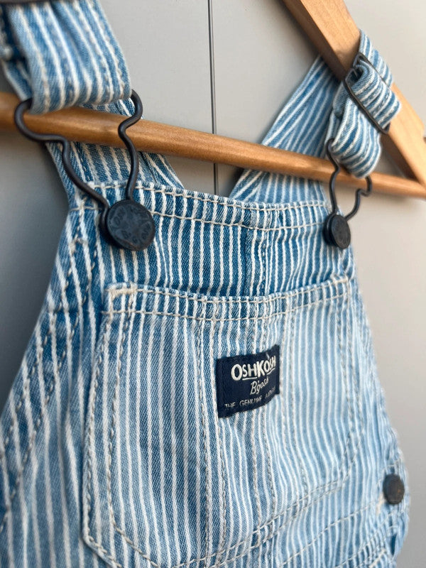 Oshkosh Hickory Washed Shortall Dungarees 12M