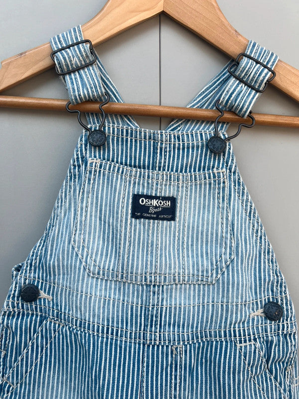 Oshkosh Hickory Washed Shortall Dungarees 12M