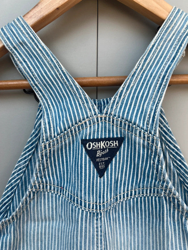 Oshkosh Hickory Washed Shortall Dungarees 12M