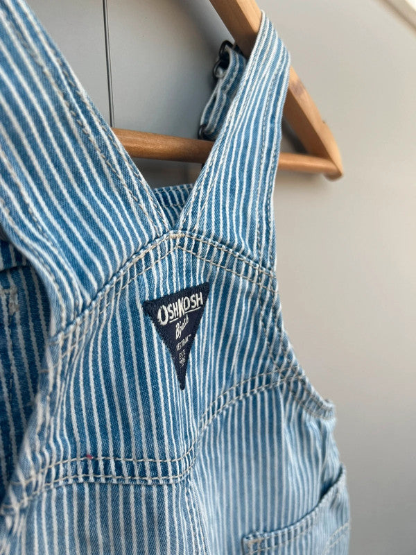 Oshkosh Hickory Washed Shortall Dungarees 12M