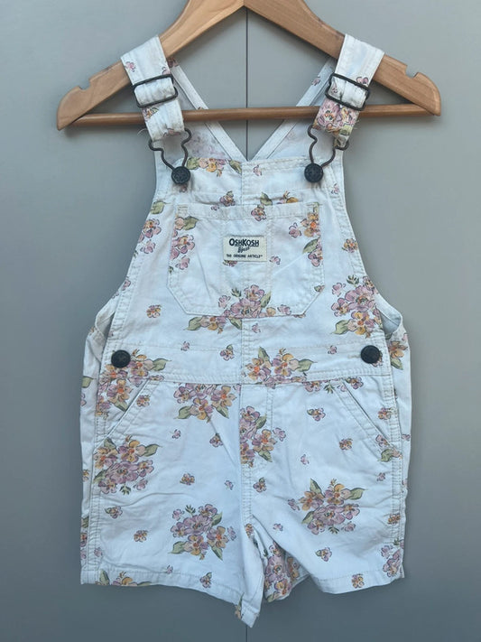 Oshkosh Floral Shortall Dungarees 3T