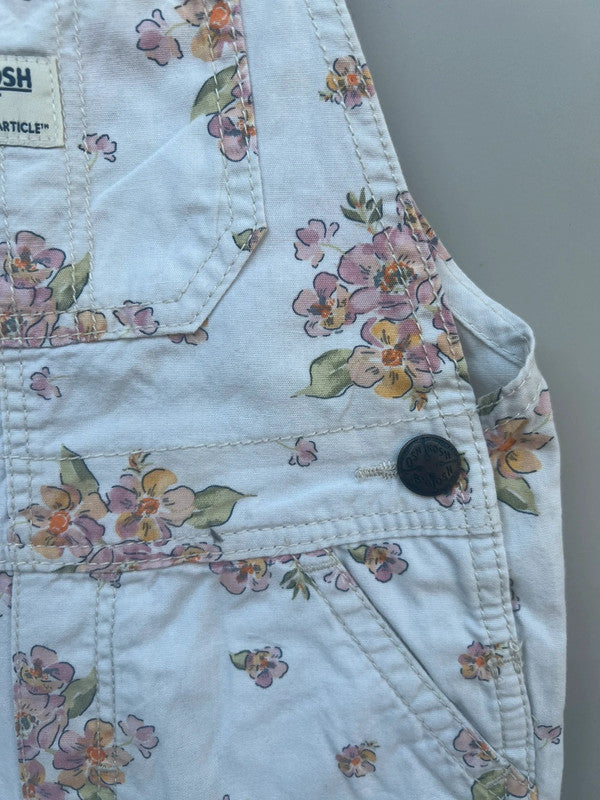 Oshkosh Floral Shortall Dungarees 3T
