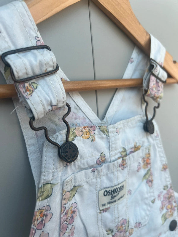 Oshkosh Floral Shortall Dungarees 3T
