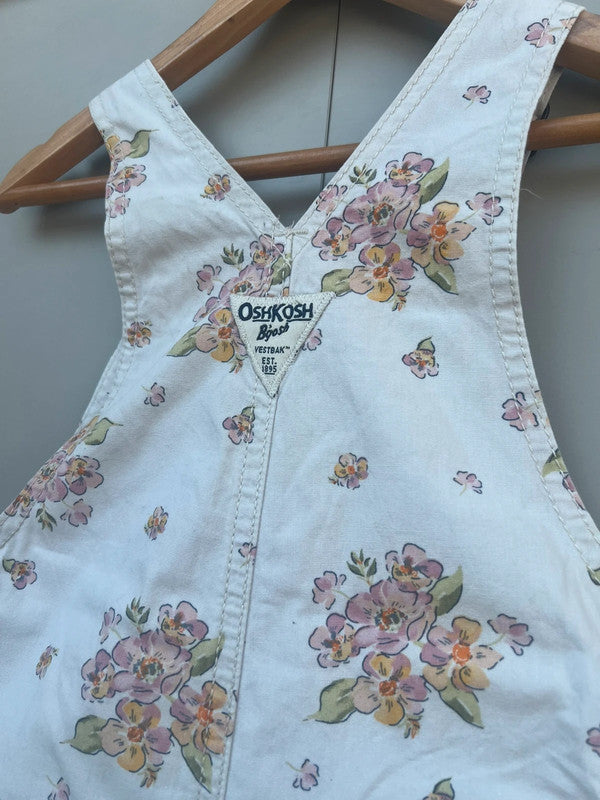Oshkosh Floral Shortall Dungarees 3T