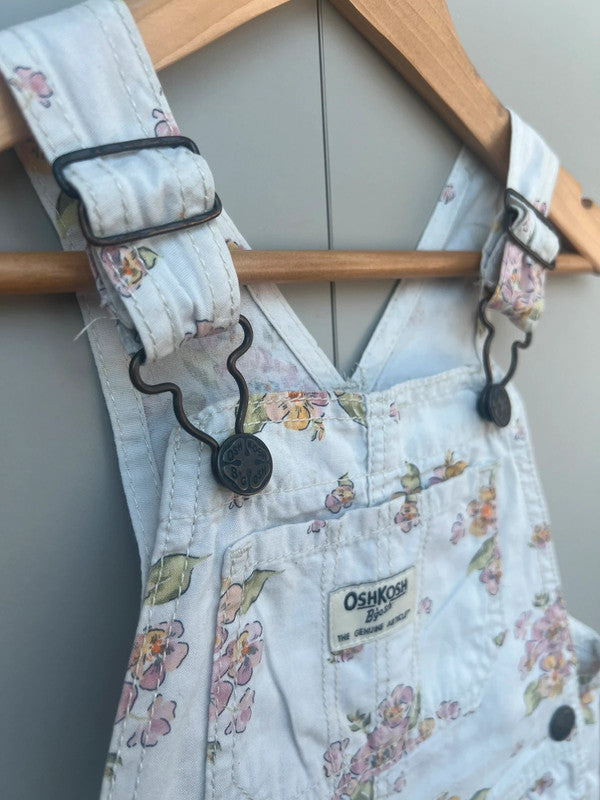 Oshkosh Floral Shortall Dungarees 3T