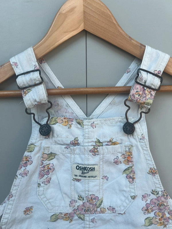 Oshkosh Floral Shortall Dungarees 3T