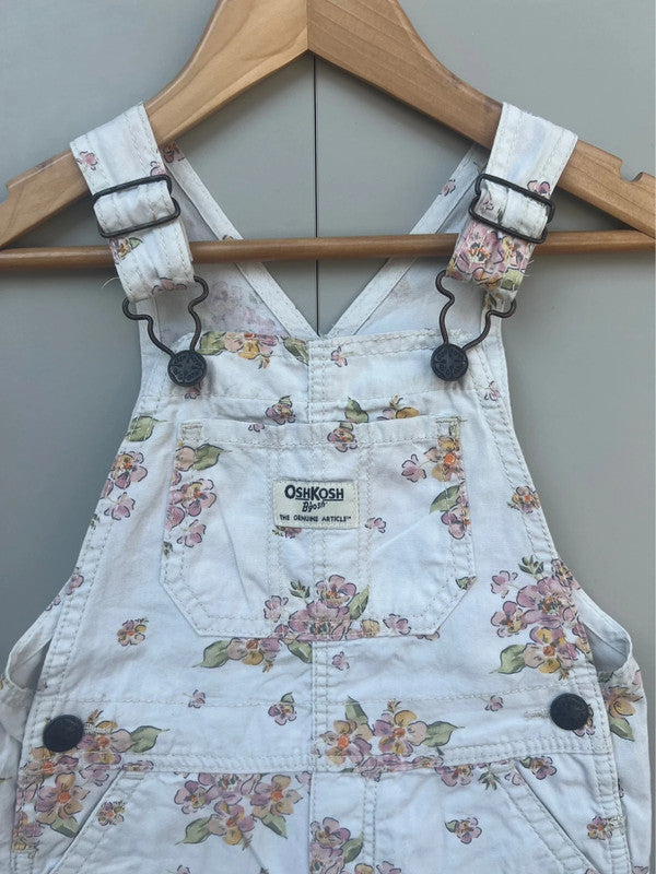 Oshkosh Floral Shortall Dungarees 3T