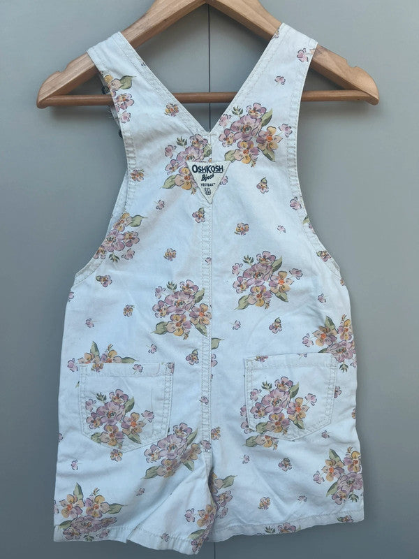 Oshkosh Floral Shortall Dungarees 3T