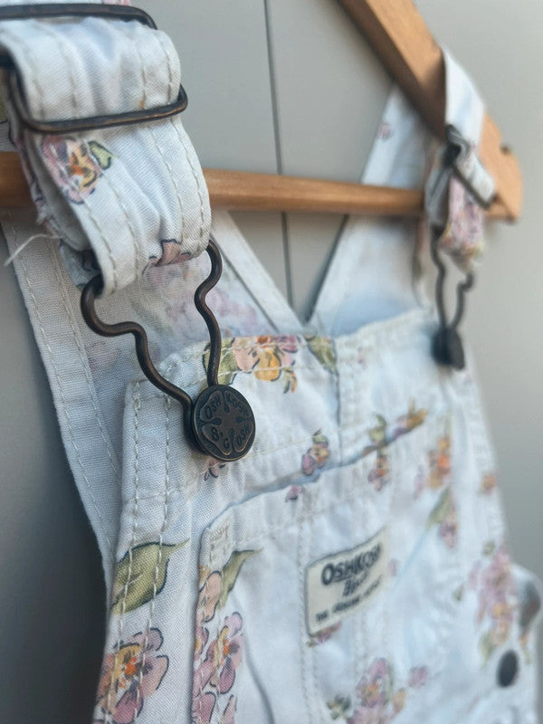 Oshkosh Floral Shortall Dungarees 3T