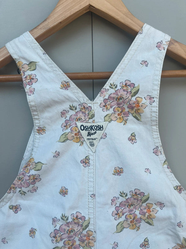 Oshkosh Floral Shortall Dungarees 3T
