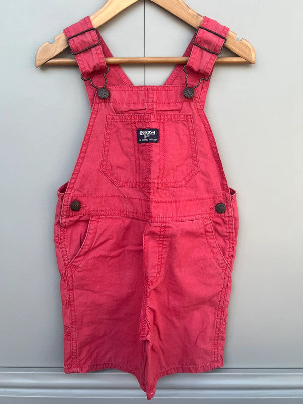 Oshkosh Red Shortall Dungarees 4T