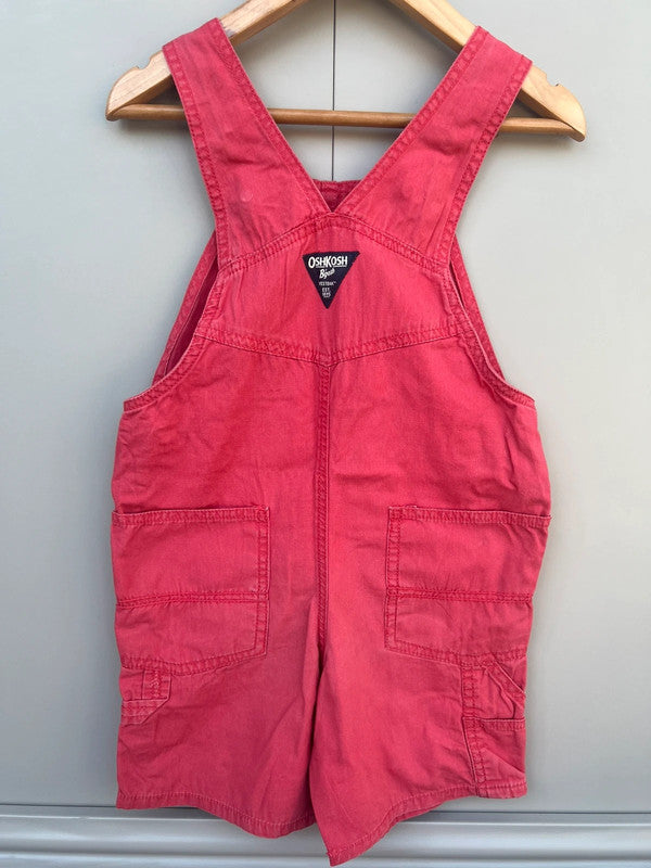 Oshkosh Red Shortall Dungarees 4T