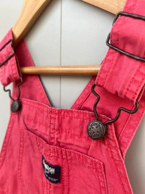 Oshkosh Red Shortall Dungarees 4T