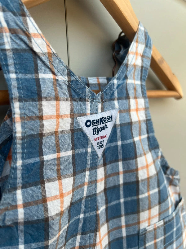 Oshkosh Check Shortall Dungarees 3M
