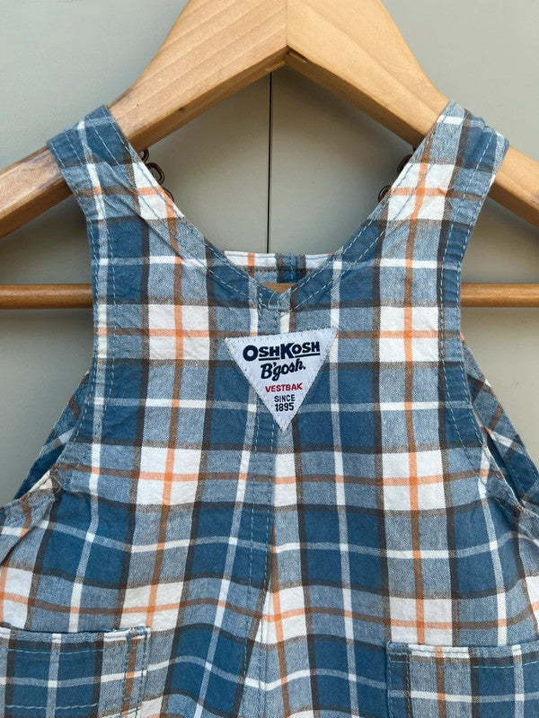 Oshkosh Check Shortall Dungarees 3M
