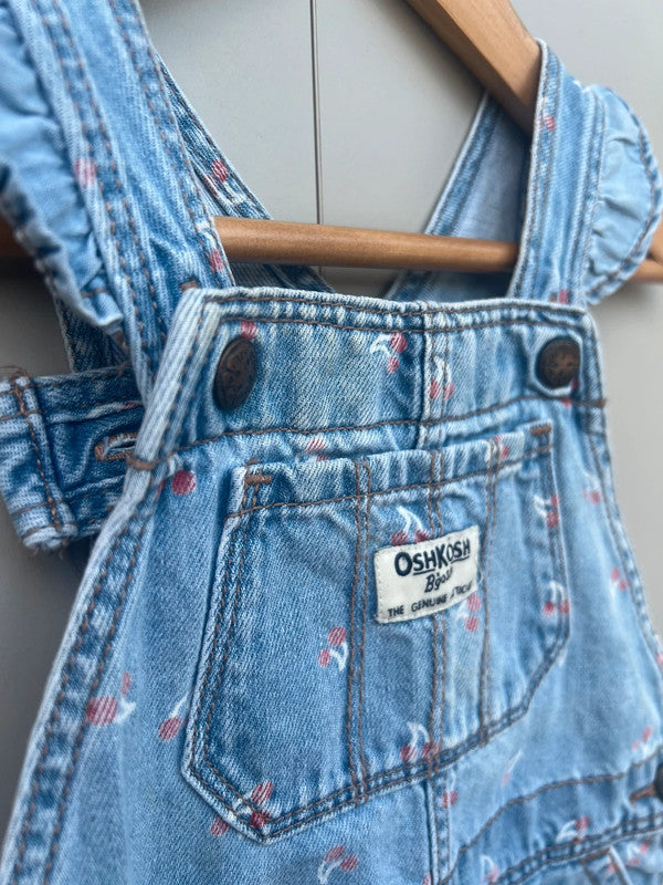 Oshkosh Shortall Dungarees Cherry 24M