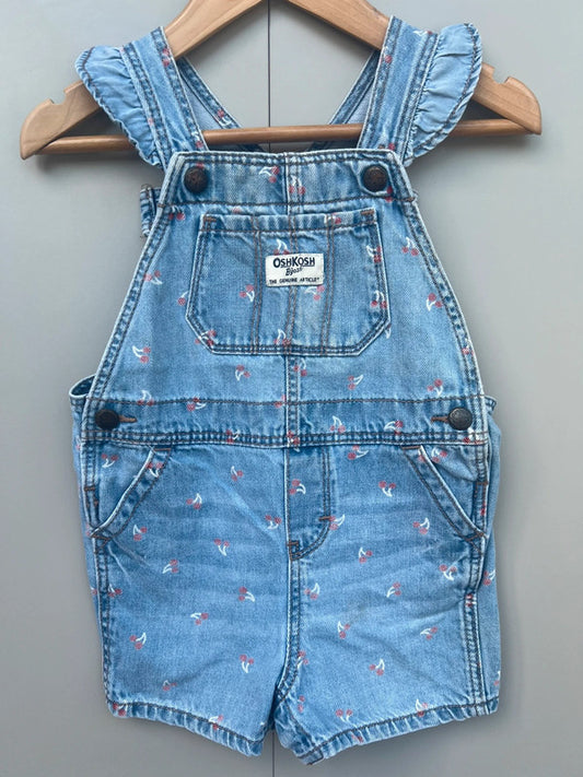 Oshkosh Shortall Dungarees Cherry 24M