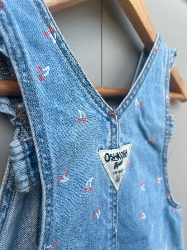 Oshkosh Shortall Dungarees Cherry 24M