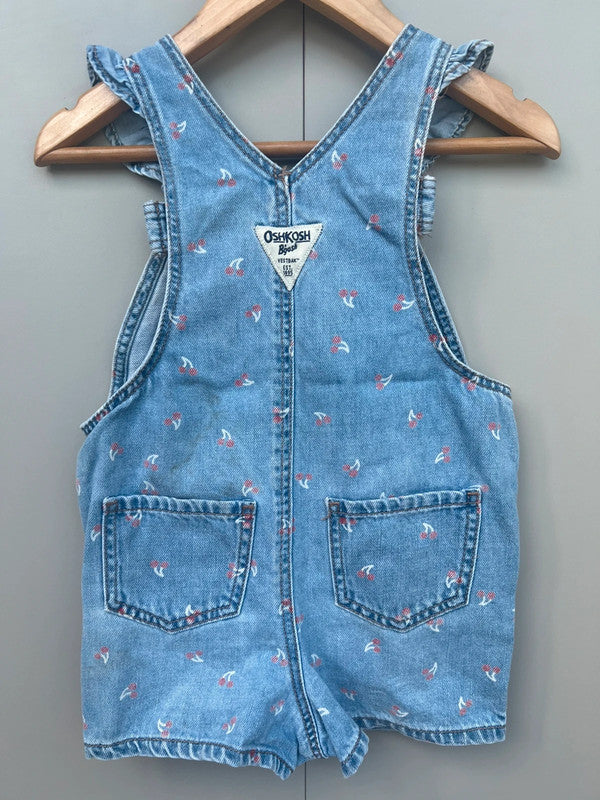 Oshkosh Shortall Dungarees Cherry 24M