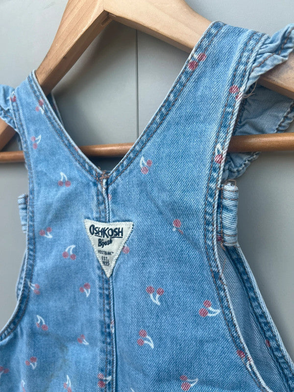 Oshkosh Shortall Dungarees Cherry 24M