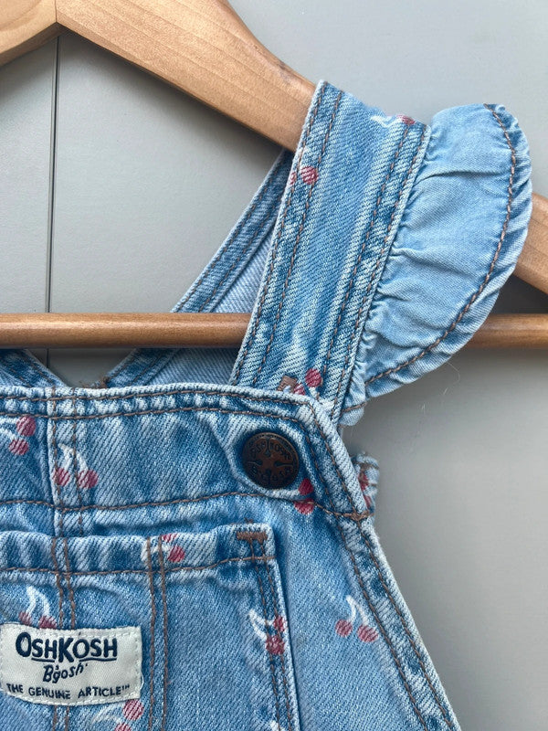 Oshkosh Shortall Dungarees Cherry 24M