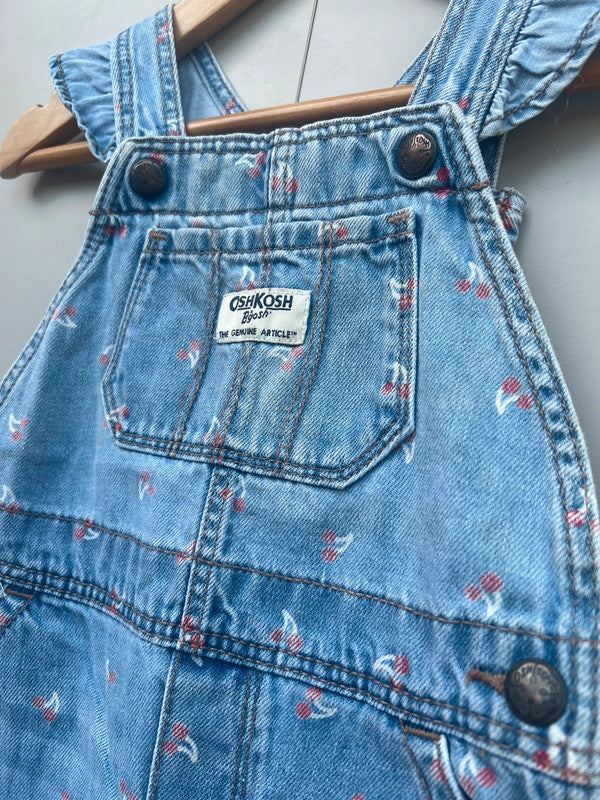 Oshkosh Shortall Dungarees Cherry 24M