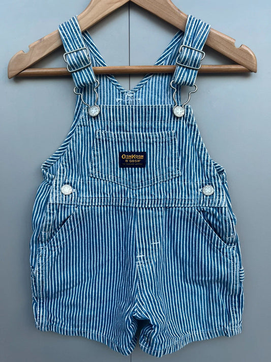 Oshkosh Vintage Shortalls Hickory 6/9M