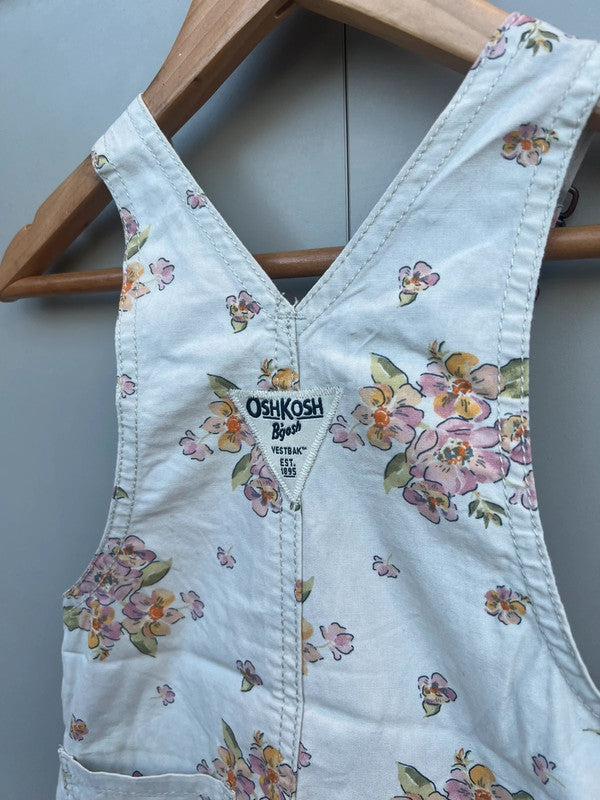 Oshkosh Floral Shortall Dungarees 12M